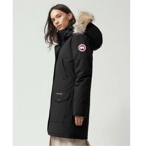 Women's Black Cananda Goose Parka Coat
